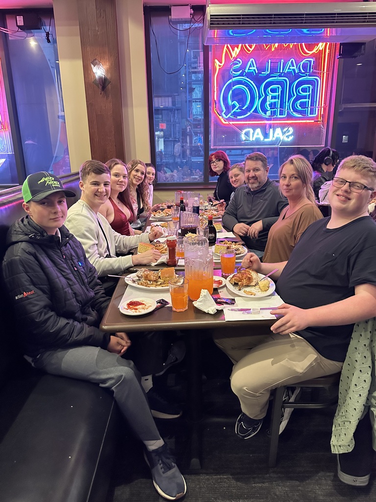 High School Choir NYC Trip Day 2:  4 hour vocal rehearsal, Dallas BBQ, and Little Shop of Horrors.  We are having a blast!