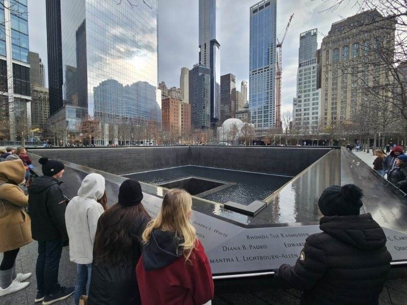 West Fork Choir Trip to NYC Day 3:  Early morning rehearsal, Ellen’s Stardust Diner, and a Walking/Subway Tour through Time Square, World Trade Center Memorial, Wall Street, China Town, and Dinner in Little Italy!