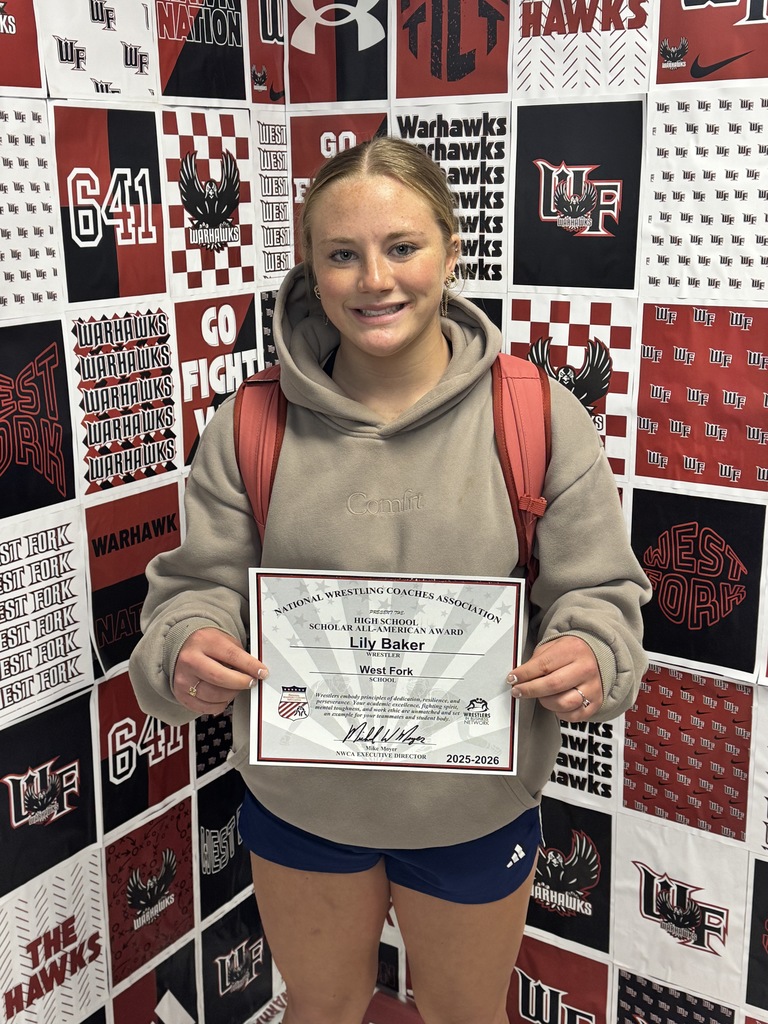 We’re proud to recognize our West Fork Girls Wrestling athletes who earned National Scholar All-American honors!  These young women have shown incredible dedication both on the mat and in the classroom, achieving a 3.5 GPA or higher. Your hard work, discipline, and commitment truly set the standard for what it means to be a student-athlete.