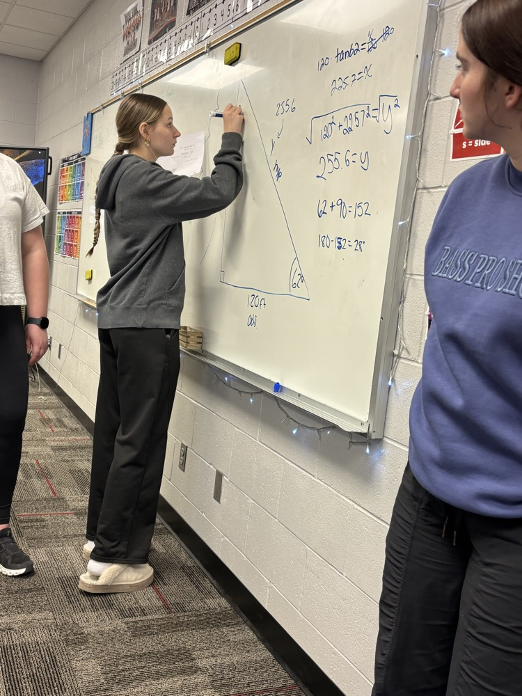 Students teaching Trigonometry. 