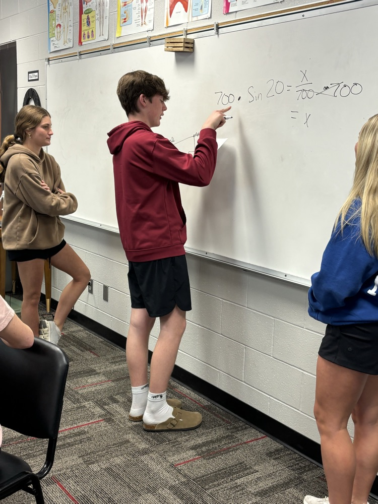 Students teaching Trigonometry. 