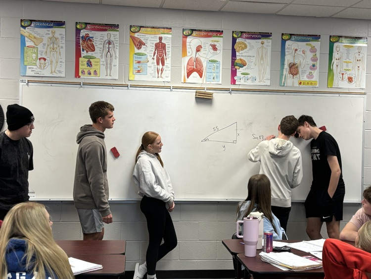 Students teaching Trigonometry. 