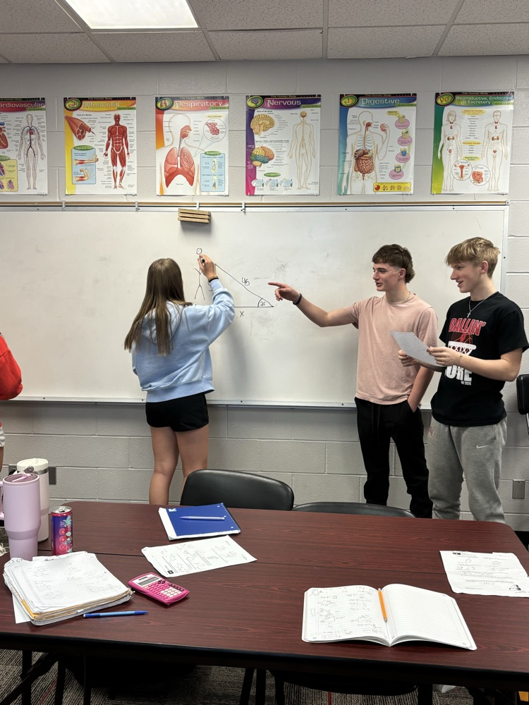 Students teaching Trigonometry. 