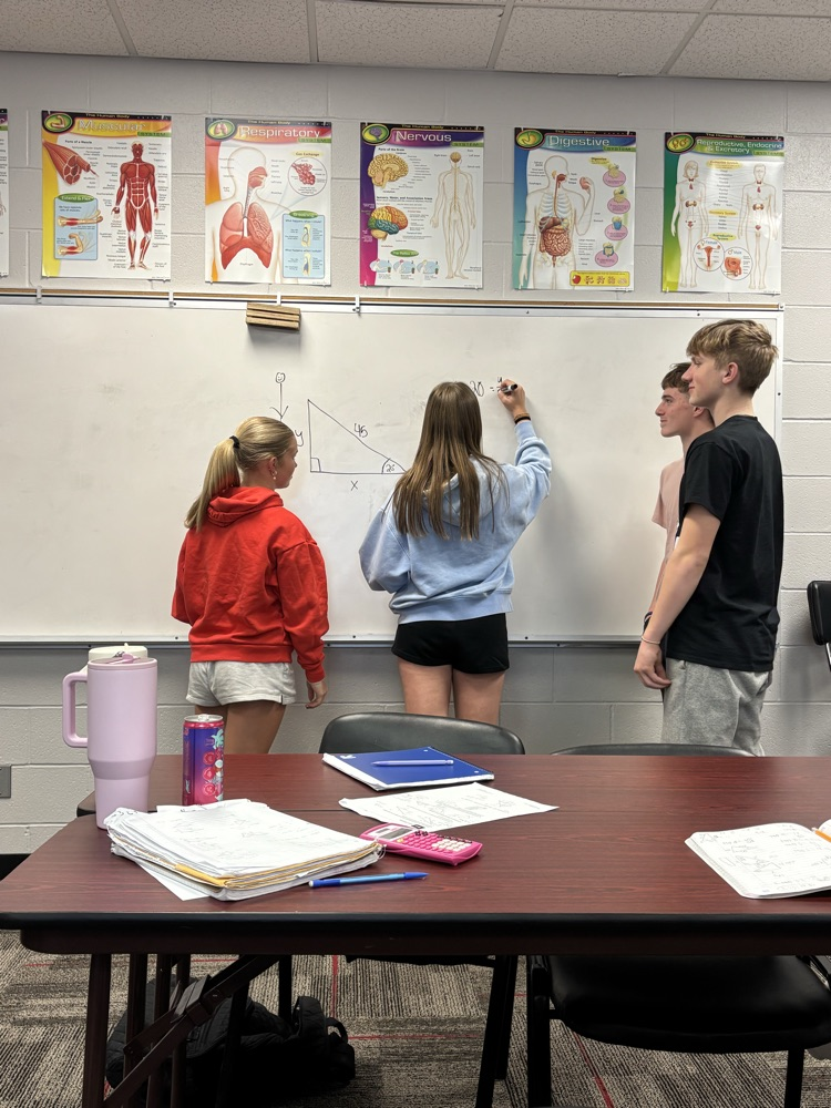 Students teaching Trigonometry. 