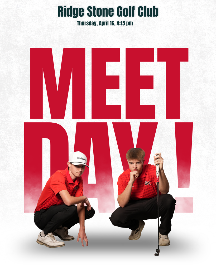 Boys varsity meet day @Ridge Stone Golf Club 4:15pm