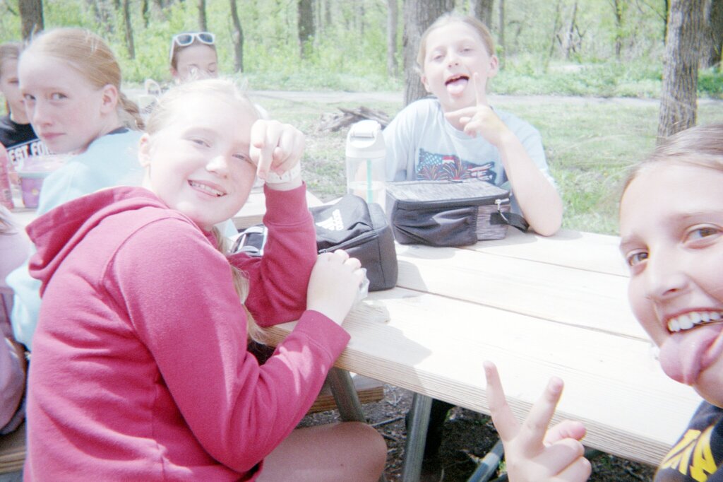 Students at Lime Creek.