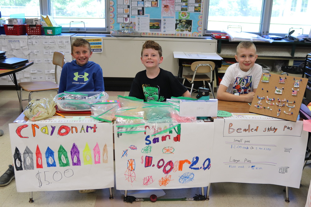 Students with their "Shops"