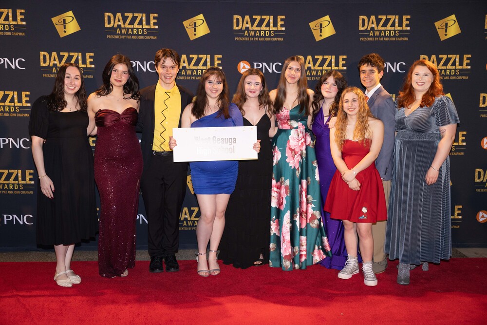 Students on Dazzle Awards red carpet