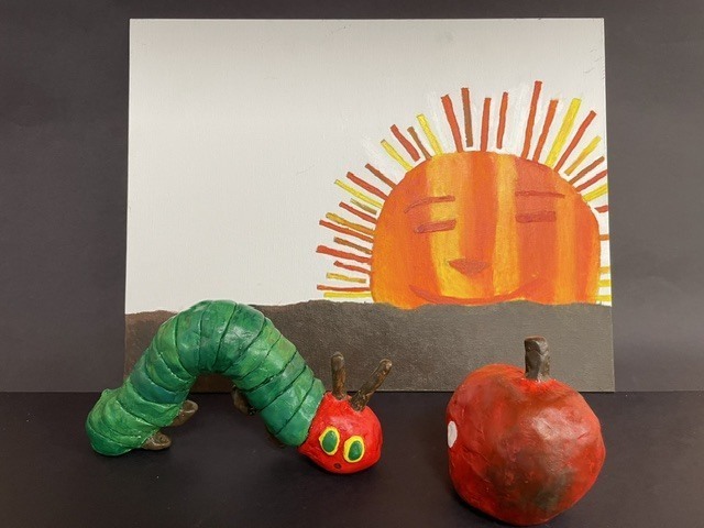 Caterpillar Clay Sculpture 