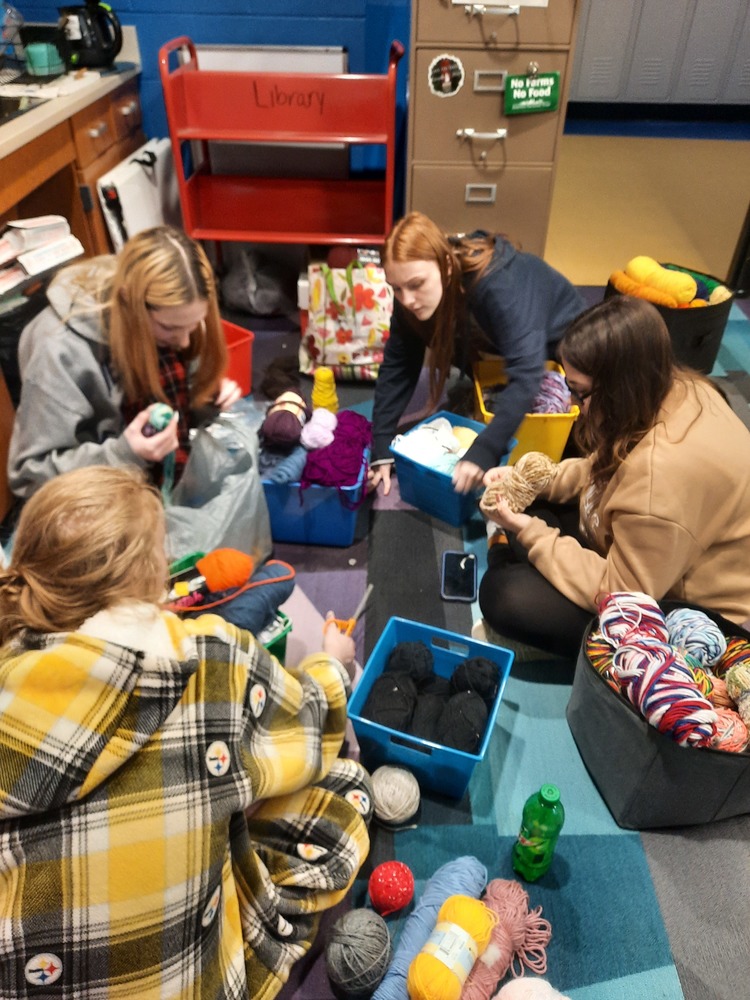 Sorting a yarn donation