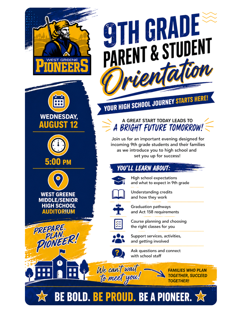 9th Grade Parent and Student Orientation