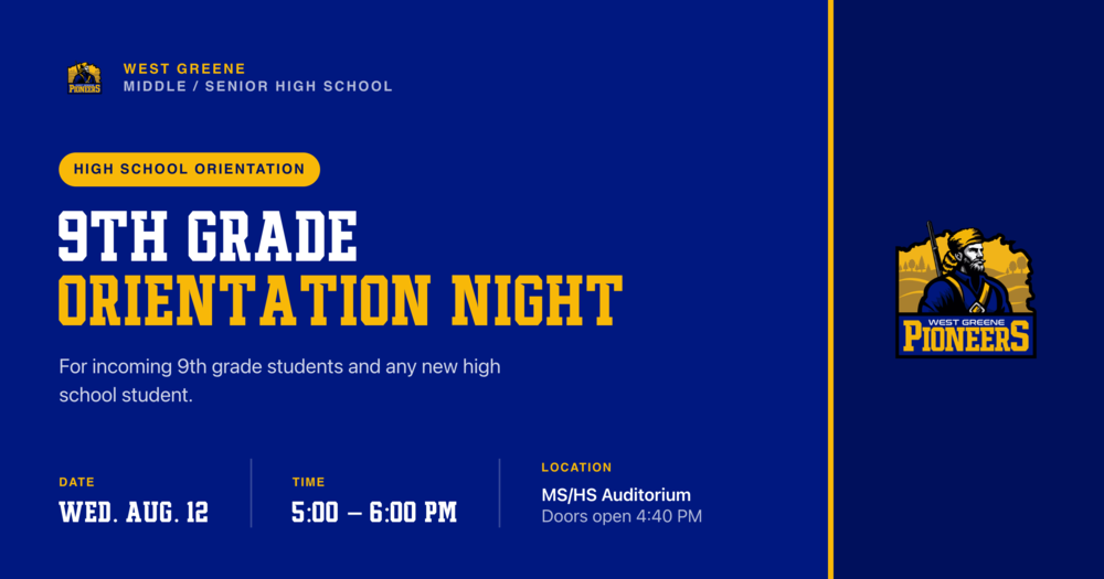 High School Orientation Announcement