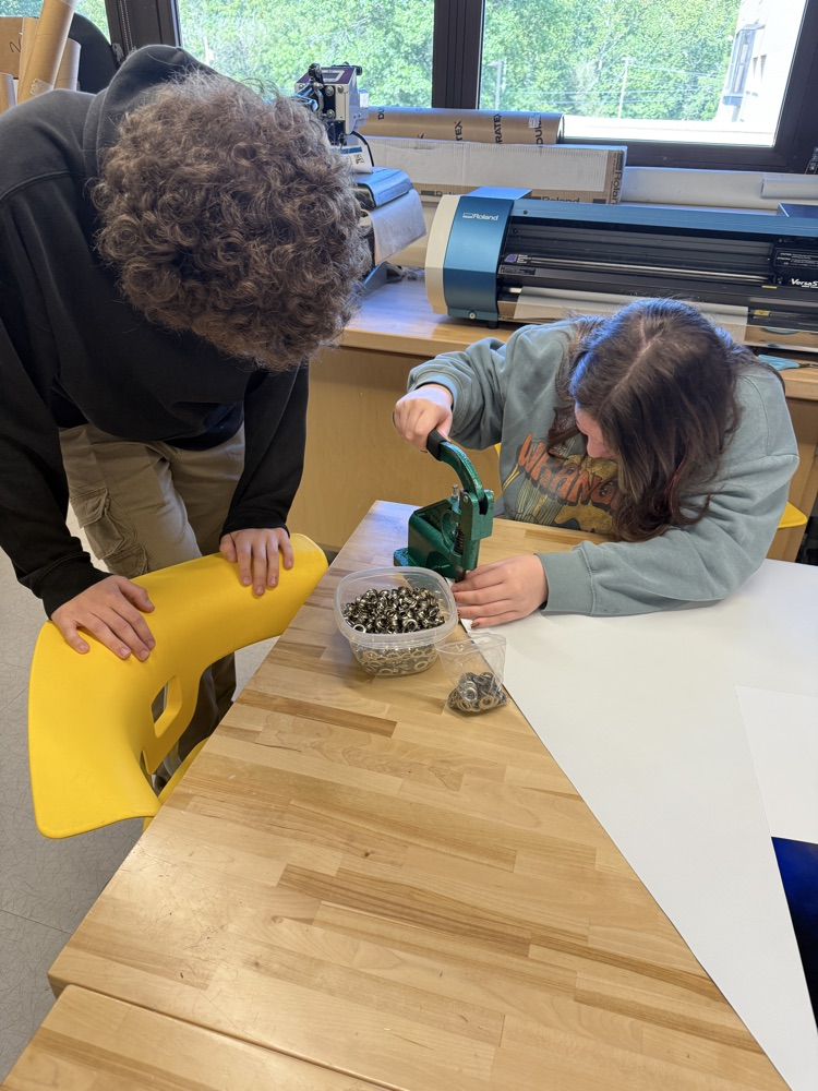 Students Caleb Dane and Lillian Melodia