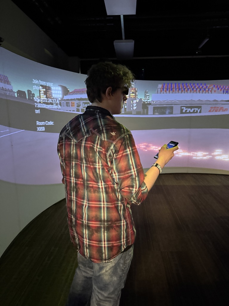 Students playtesting game