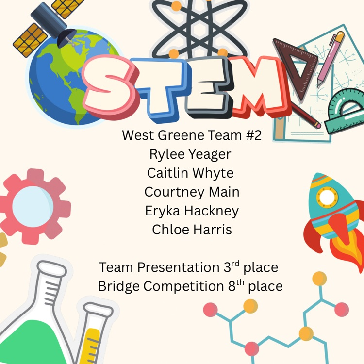 West Greene Team 2 - presentation 3rd place team and bridge competition 8th place team.