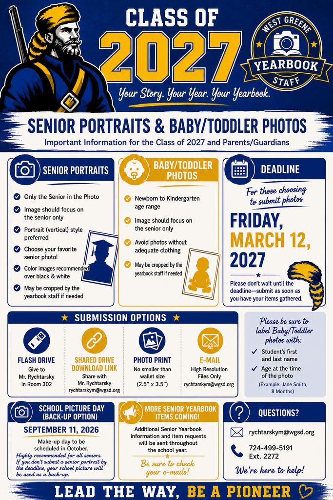 Class of 2027 Senior Photos Infographic