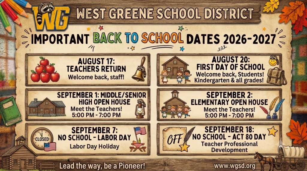 Important Back to School Dates