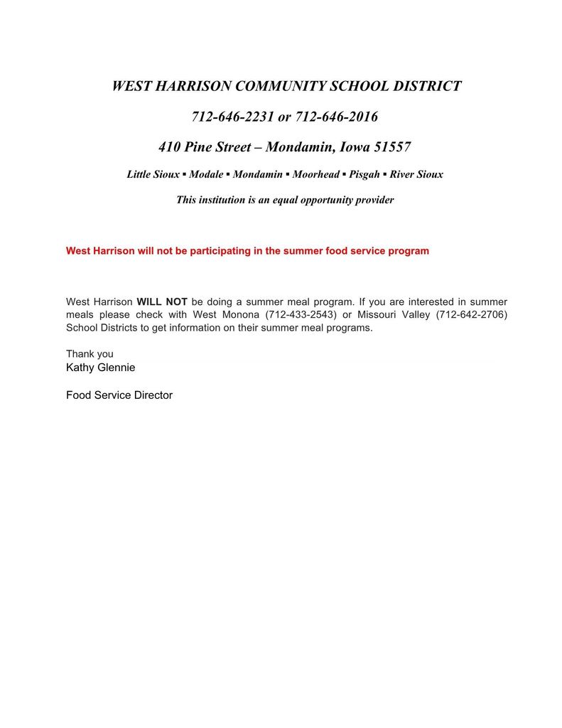 Summer Food Service Program