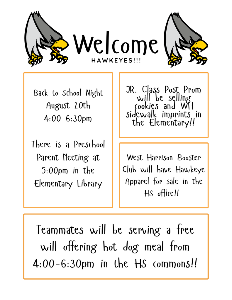 Back to School Night flyer