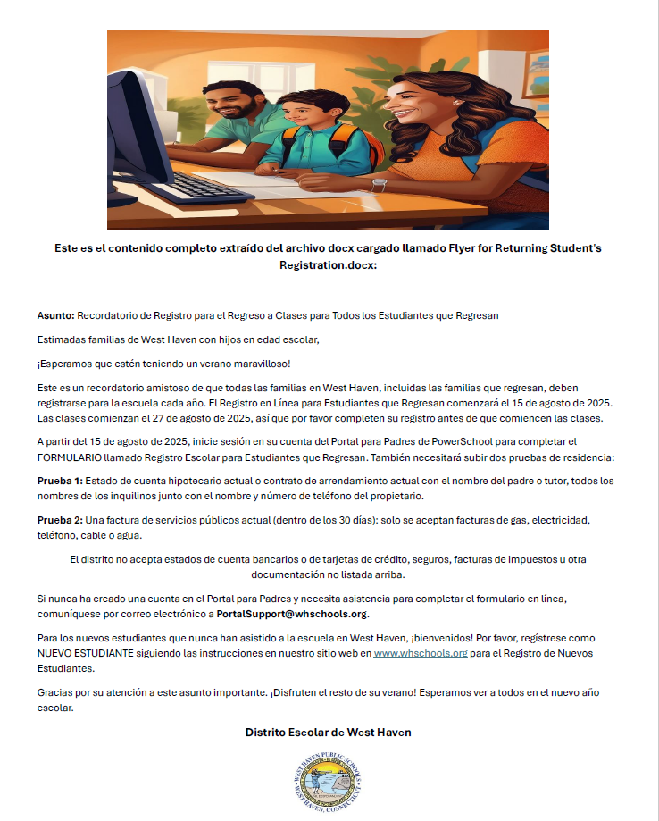 2025/2026 Returning Student Registration Form 