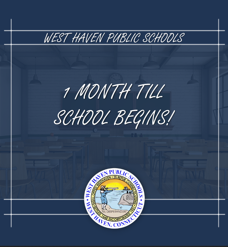 1 Month till school begins!