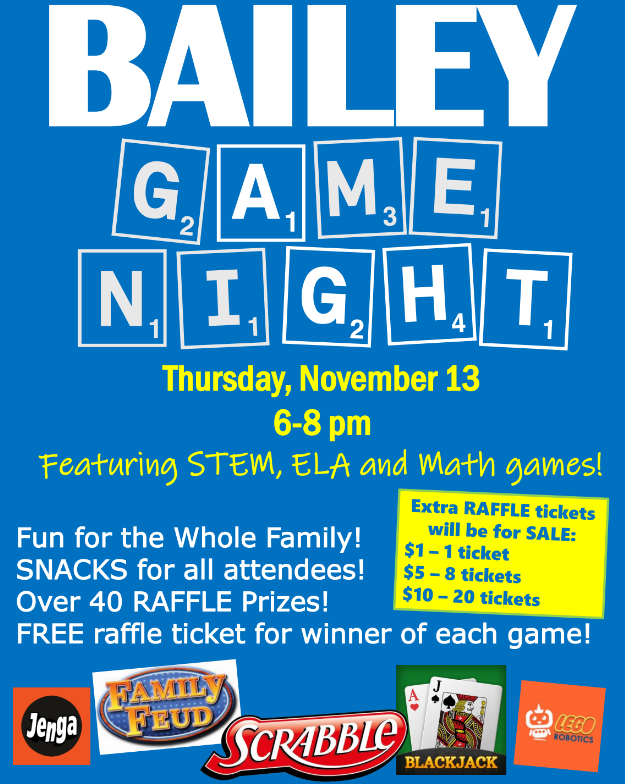 Bailey Game Night Flyer