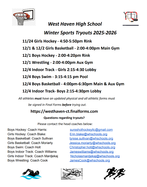 Winter Sports Tryout Flyer