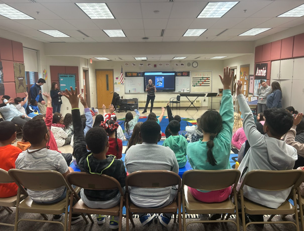 classroom with guest