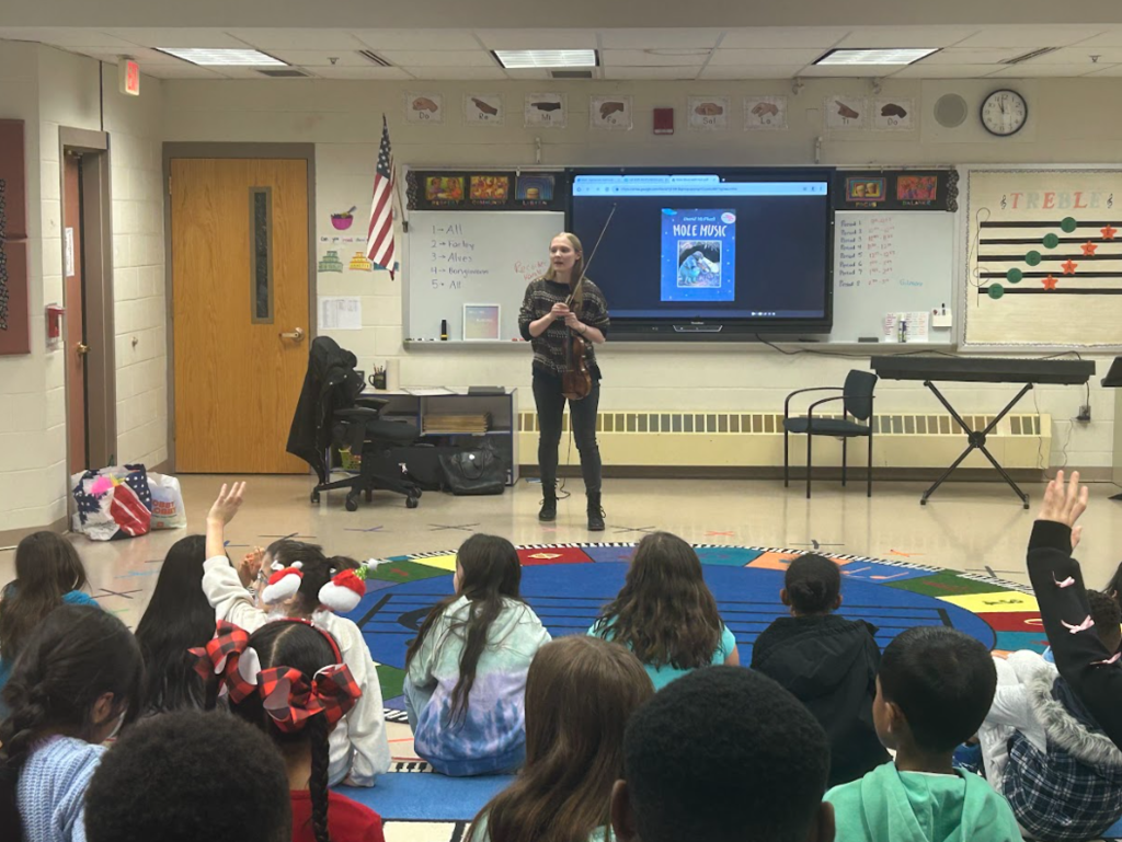 classroom with guest