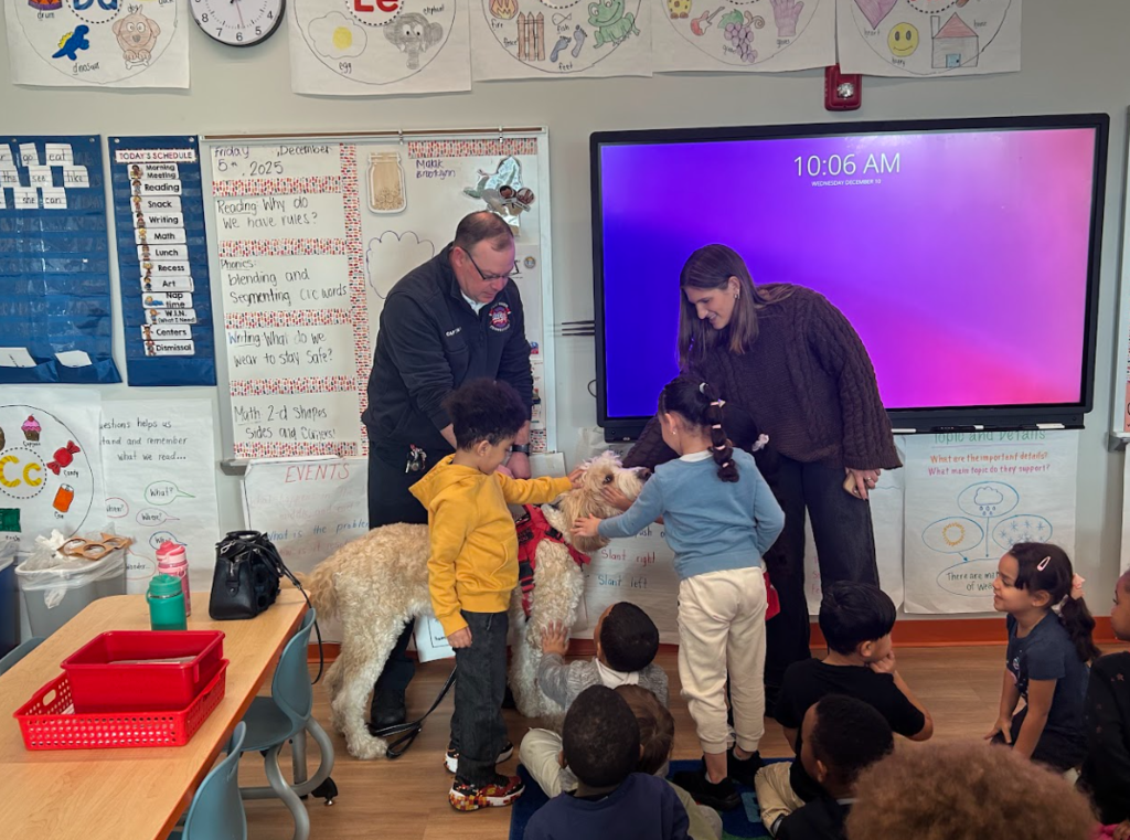 Holiday visit to school