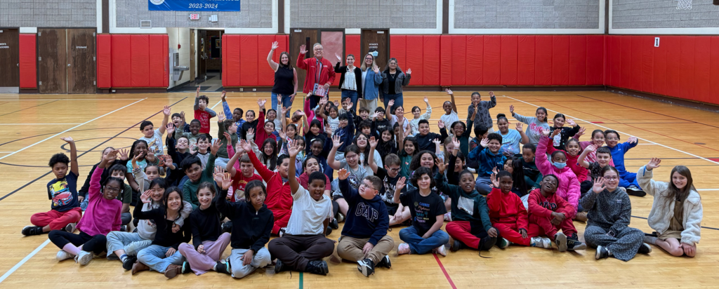 Joe Fury with students