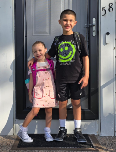 Students on First Day of School