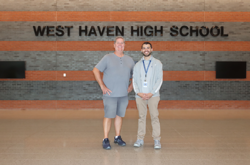 students and staff wearing gray