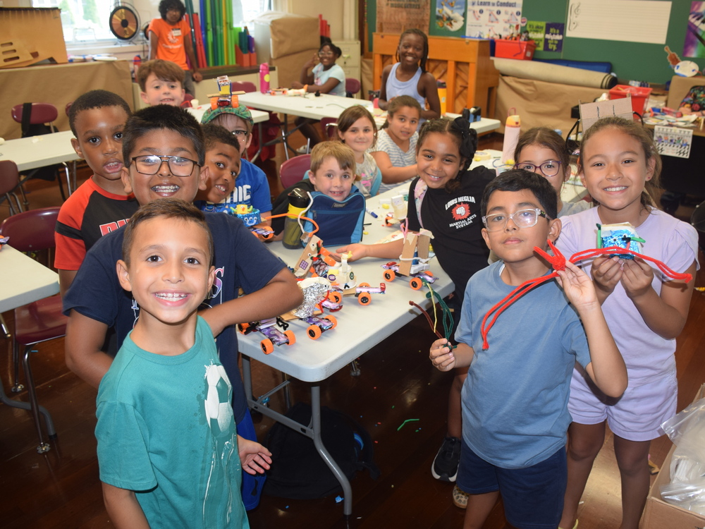 Summer camp students in West Hempstead created their own four-wheeled robots during the district’s annual Camp Invention program from Aug. 10-14.