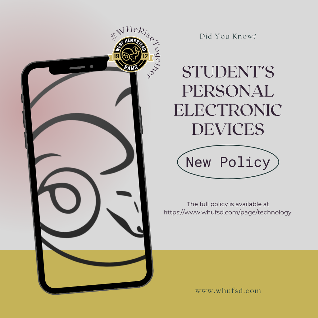 STUDENT’S PERSONAL ELECTRONIC DEVICES