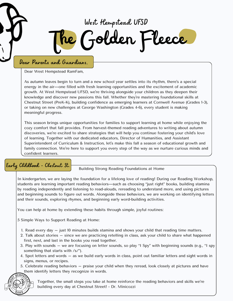 Fall District Literacy Newsletter