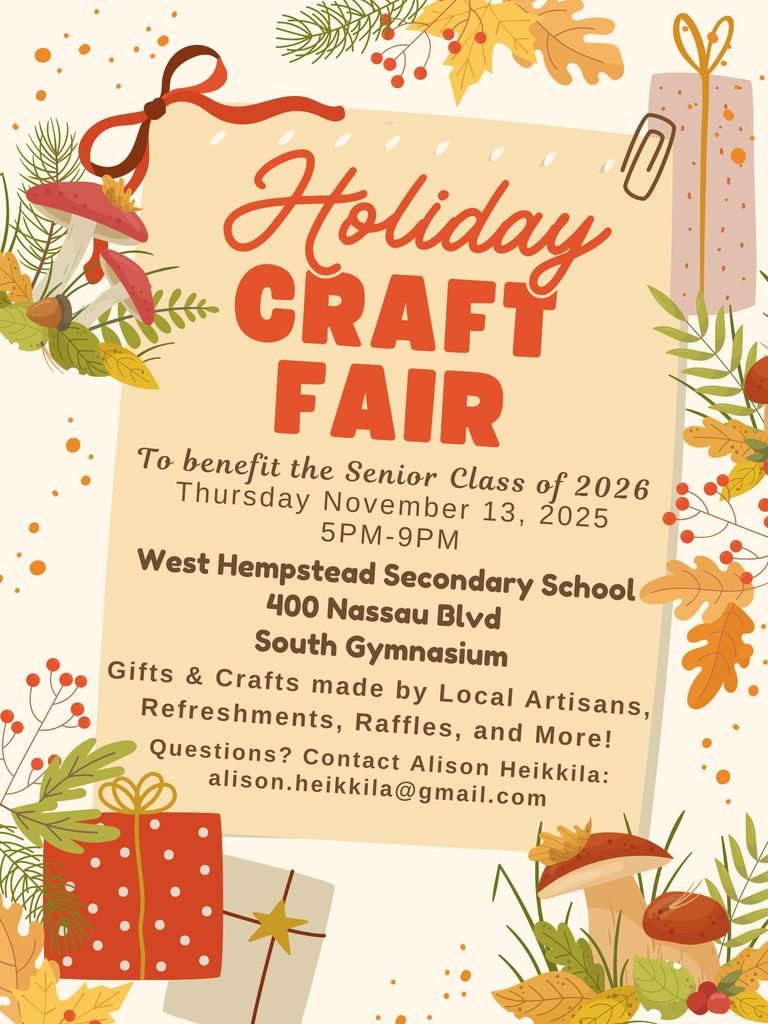 Holiday Craft Fair flyer 2025
