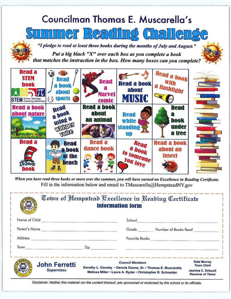 summer reading challenge details