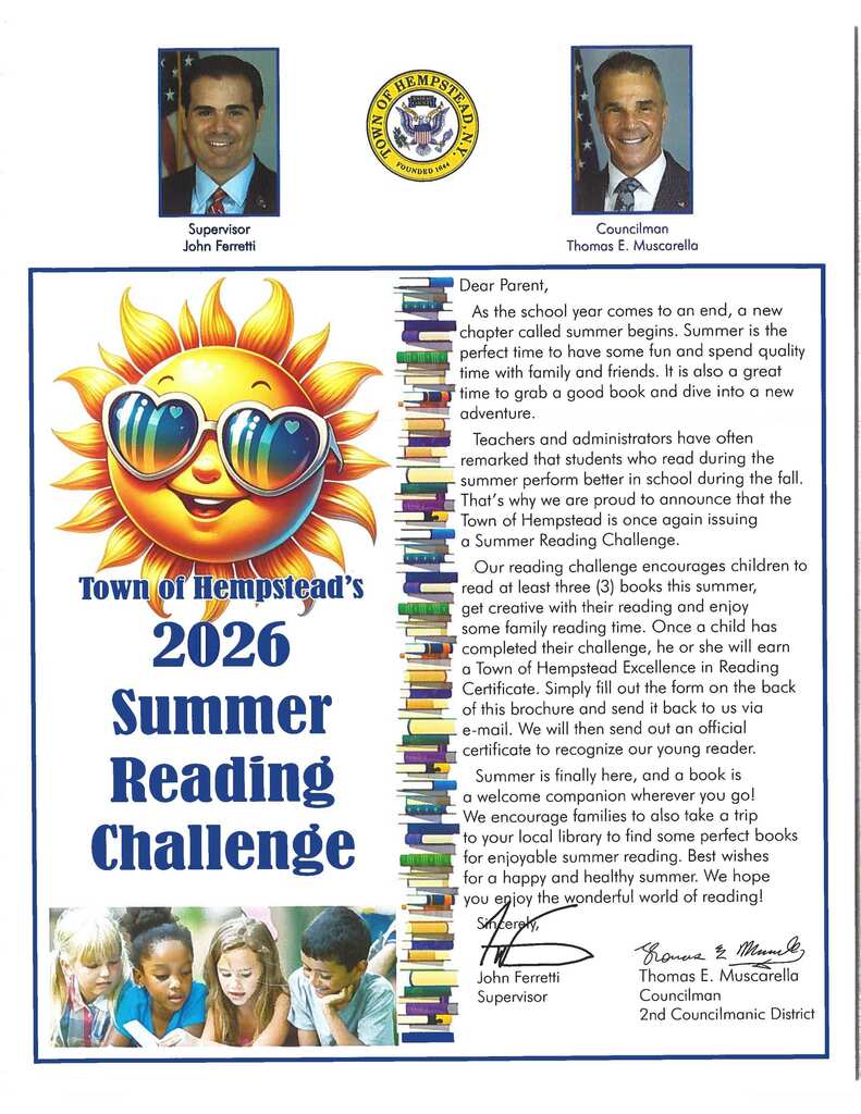 2026 Summer Reading challenge flyer