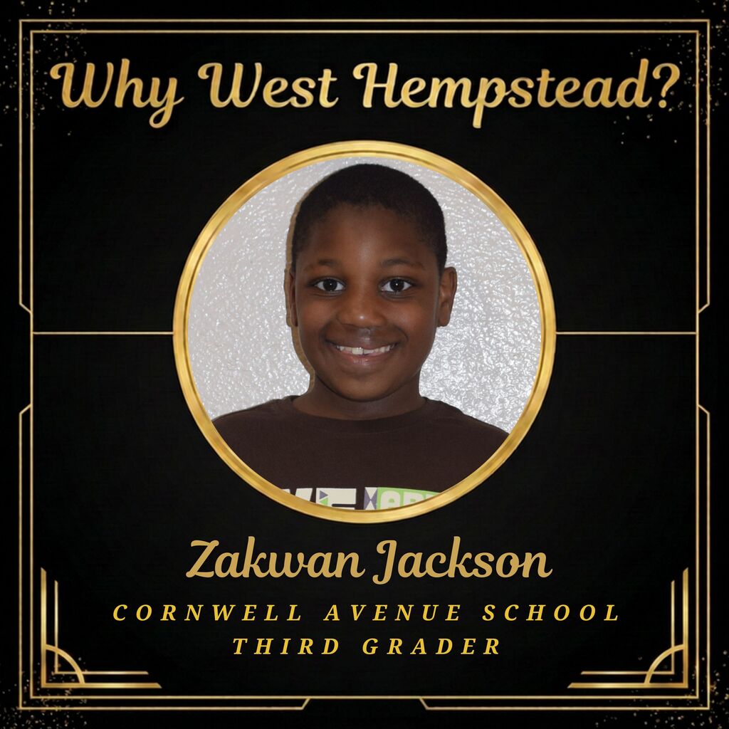 Photo of Zakwan Jackson, Cornwell Avenue School Third Grader