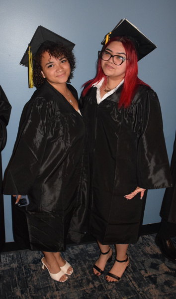 graduates in black caps and gowns