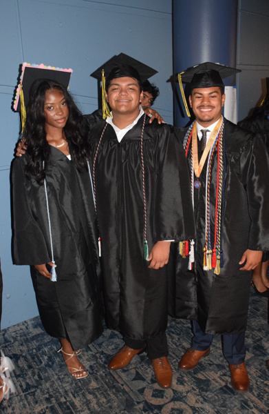 graduates in black caps and gowns