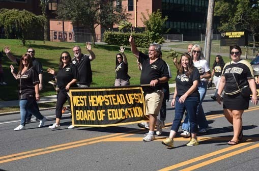 The West Hempstead School District’s Board of Education took part in the homecoming festivities on Oct. 4. 