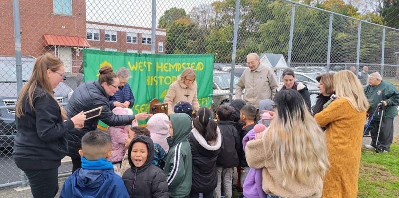 Members of the West Hempstead Historical Society joined the event to share and display a collection of historical items.