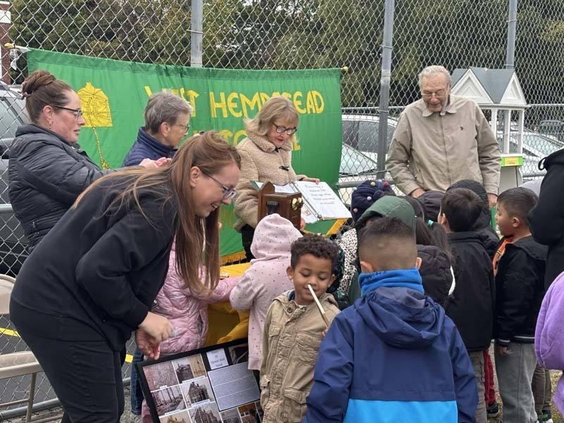 Members of the West Hempstead Historical Society joined the event to share and display a collection of historical items.
