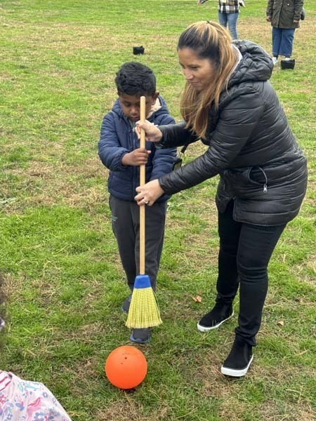 Students played a variety of games at the Fall Festival.