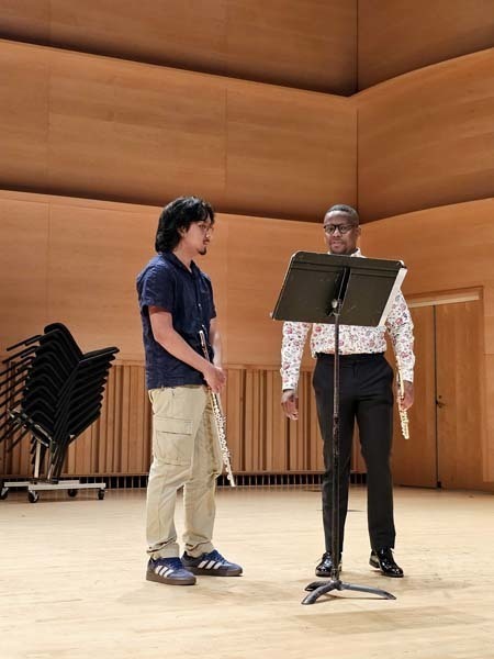 Benjamin Mora received a special invitation to Adelphi University’s Performing Arts Center where he got to observe Mr. George at work while receiving valuable tips.