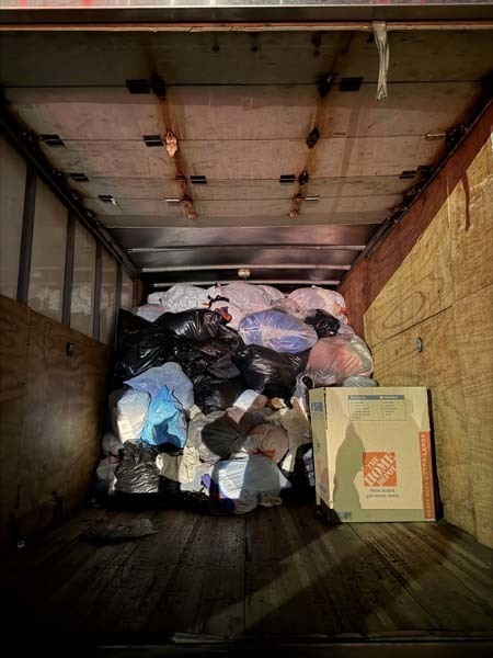 West Hempstead’s varsity cheerleaders lead a successful clothing drive