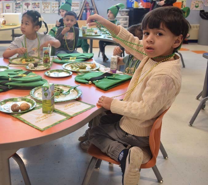 Students at Chestnut Street School in West Hempstead celebrated St. Patrick’s Day in memorable fashion. 