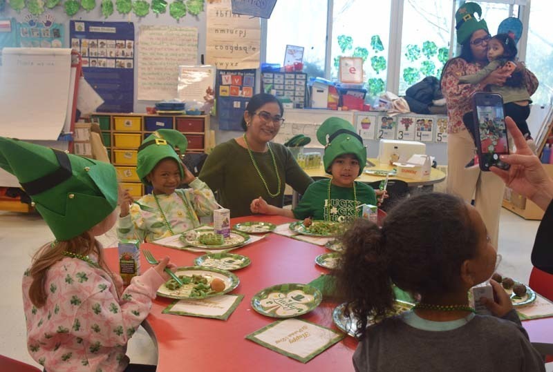 Students at Chestnut Street School in West Hempstead celebrated St. Patrick’s Day in memorable fashion. 